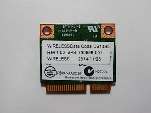 Kit de cliente ligero HP Broadcom BCM943228HMB WiFi 80211n + T620 666914-001 697316-001 - Imagen 1 de 2