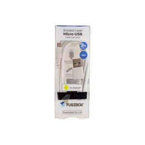 FuseBox - Braided Cable Micro-USB Charger - Android - 9ft - White - #B3-2105 - Picture 1 of 1