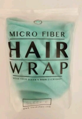 Micro Fiber Hair Wrap.  Sleeke. New In Package. Green Color - Image 1 of 4