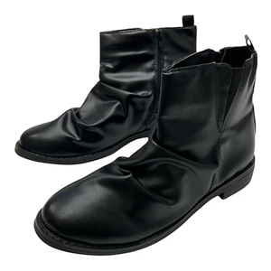 Zulily Women's Black Ruched Ankle Boots Size 10 B93 - Picture 1 of 4