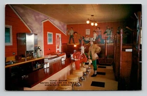 "HOWDY PODNER"" WESTERN MOTEL CAFE UND BAR-B-Q NORDPLATTE, NEBRASKA Postkarte" - Bild 1 von 2