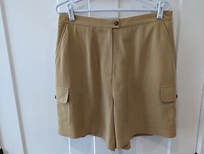 Pantalones Cortos De Colección IZOD Lavables Seda Camel Cargo Resort Para Mujer 14. LEER Foto 1 de 4