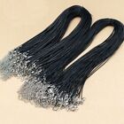 Black Color Leather Thread Rope Adjustable Bracelet Charms Strings Ropes 10pcs