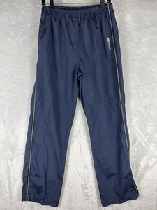 Vintage Reebok Mens Windbreaker Warmup Pants Navy Blue Nylon Large Y2K Baggy - Picture 1 of 7
