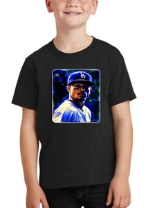 NEW Art Society YOUTH MOOKIE BETTS PORTRAIT #1 BLACK Tee Shirt XS-XLARGE LIMITED - Picture 1 of 3