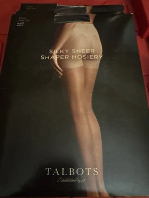 Top de control de pantimedias Talbots sedosas transparentes talla C negro (F) x6 Foto 1 de 2