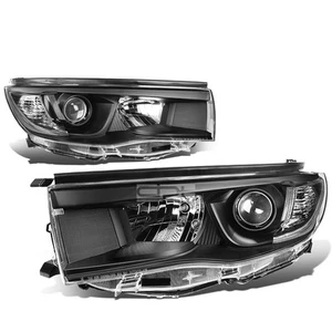 Fit 2014-2016 Toyota Highlander Black Housing Clear Corner Projector Headlight - Picture 1 of 5