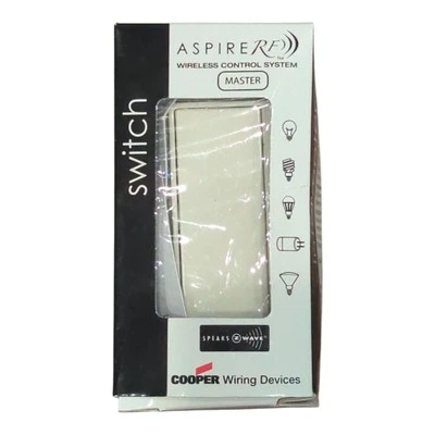 Interruptor sem fio Eaton Cooper Aspire RF9601DLA Z-Wave, amêndoa clara (novo)  - Imagem 1 de 4