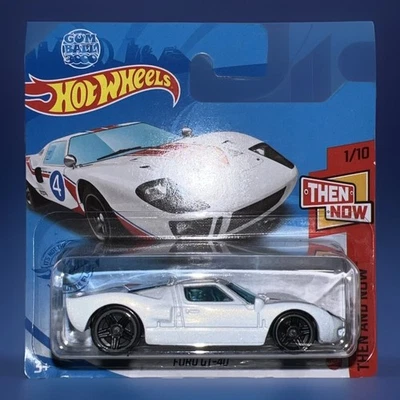 Hot Wheels Ford GT-40 Blanco Coche 1/10 - Tarjeta Corta 🔥Falta TEMPO🔥 Foto 1 de 4