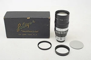 Soligor 75mm f1.9 Prime Television C-Mount-16 blade-75/1.9 Lens+SET++BEAUTY+READ - Picture 1 of 23