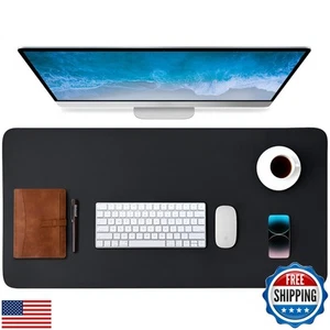 RILIHO Leather Desk Mat (Real Leather-Textured)- Office Desk Pad Waterproof, - Afbeelding 1 van 5