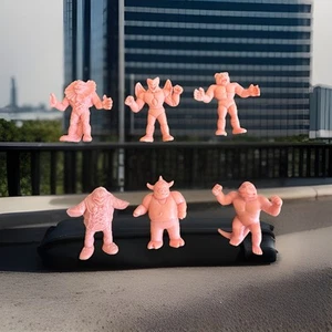 M.U.S.C.L.E. 6 Figures Lot. Mattel Muscle Men Pink / Flesh Vintage 1980s - Picture 1 of 10