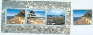 PAESAGGI - LANDSCAPES LATVIA LETTONIA 2001 set+block - Picture 1 of 1