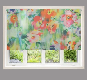 🤩SALE🤩 Tropical Sheer Roller Blind - FREE CUT TO SIZE SERVICE - Picture 1 of 2