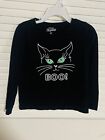 Halloween Long Sleeve T-Shirt Sz 4T Osh Kosh Black Cat BOO Girls