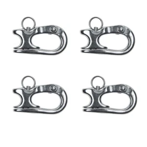 Marine Boat 2" Rope Sheet Snap Shackle Rope 1,000 Lbs WLL Stainless Steel 4 Pcs - Picture 1 of 9