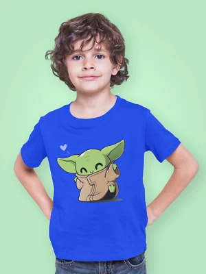 HATTREE Kind Bio Baumwolle Shirt Star Wars Süßer Yoda Cartoon Yoda Baby The Mandalorian