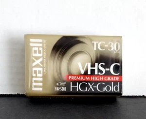 Maxell TC-30 HGX-Gold VHSC Premium High Grade Camcorder Videocassette Sealed - Bild 1 von 3
