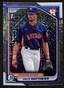 2024 Bowman Brice Matthews 1st Mega Mojo Refractor Astros - Bild 1 von 2