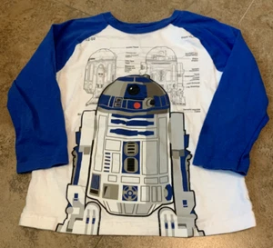 R2D2 Star Wars Shirt Boys Size XS Long Sleeve - Picture 1 of 2