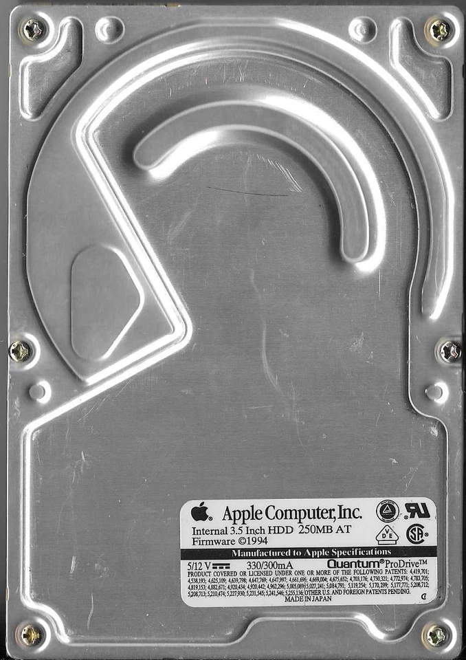 Quantum Apple Maverick Pro Drive 270AT 258MB IDE Hard Drive P/N: MV25A02H - Image 1 of 2