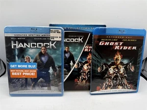 HANCOCK & GHOST RIDER BLU-RAY 2 MOVIE COLLECTOR'S SET W/ SLIPCOVER - Foto 1 di 7