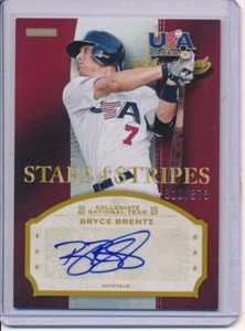 2013 Panini USA Baseball Stars & Stripes #BTZ Bryce Brentz /873 Auto Red Sox - Picture 1 of 1