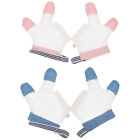  2 Pairs Ring Biting Gloves Net Baby Thumb Sucking Stop Infant Mittens Thumbs