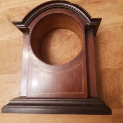 Antique Clock Case Inlaid Strung Decoration 16x19x12cm Refinish Project App 93mm - Image 1 of 4