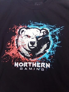 T-shirt uomo Teepublic XXL nera grafica orso gioco settentrionale - Foto 1 di 5