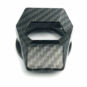 Cubierta de protección de botón pulsador de parada de arranque del motor de fibra de carbono para automóvil accesorios para automóvil - Imagen 1 de 4