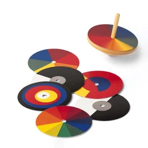 Naef Bauhaus® spinning top optical mixer of colors toy wooden illusion game 1924 - Picture 1 of 10