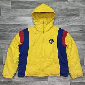 Vintage Polo Ralph Lauren Cookie Down Puffer Coat Crest Emblem Yellow Mens Small - Picture 1 of 10
