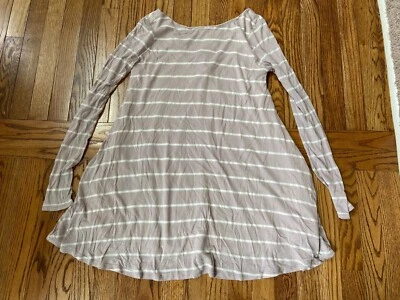 Women's Alya Blush Pink & White Striped Long Sleeve Tunic Top, Size Small, NWT - Image 1 of 3