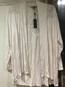 Women's Spring Fall Summer Church evening work Lace Cardigan knit jacket plus 2X - Picture 1 of 10
