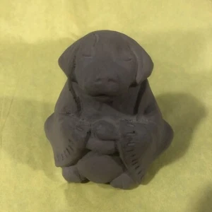 Buddha Dog Meditating Designer Natural Stone Sculpture Zen Statue Decor 3” - Picture 1 of 15