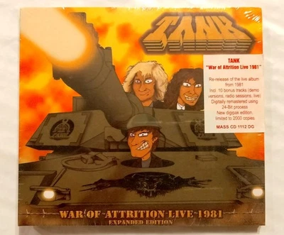 TANK War of Attrition Live 1981 Expanded Ltd Ed NEW CD IMPORT 24Bit Remaster OOP - Image 1 of 2