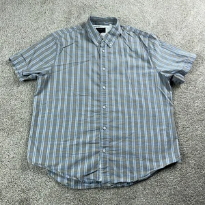Rag Bone Shirt Mens Extra Large Gray Blue Button Up Short Sleeve Outdoors Fit 2 - Picture 1 of 9