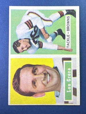 1957 Topps Lou Groza #28 Clevland Browns  - Image 1 of 3