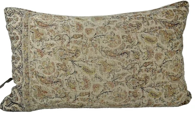 Funda de almohada Pottery Barn lumbar 16X26 lino tejido algodón cachemir silenciado Foto 1 de 4