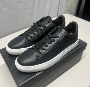 Supply Lab Damian Herren Schuhe Schwarz Leder Schnürschuhe Leger Turnschuhe Größe 9 M - Bild 1 von 8