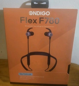 ONDIGO WIRELESS NECKBAND EARPHONES FLEX 780 8 HR TALK/ MUSIC MICRO- USB CORD NEW - Photo 1 sur 2