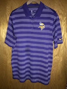 NEW NIKE DRYFIT MINNESOTA VIKINGS GOLF SHIRT NFL #LZK000 - Picture 1 of 6