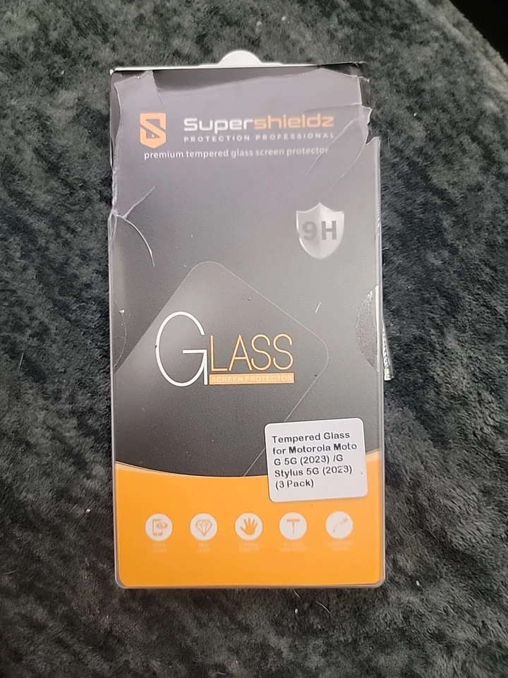 Protector de pantalla de vidrio templado Super Shield para Motorola Moto G 5G paquete de 3 Foto 1 de 2