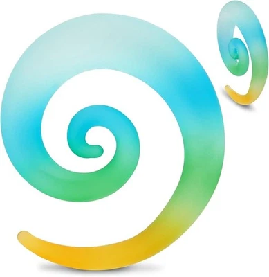 Par de cono espiral de vidrio tapón medidores de oreja túneles camillas piercing joyería Foto 1 de 4