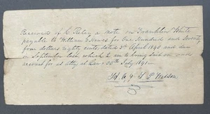 1841 Recipt signed T.P. Wilson intent to sue Franklin White Massachusetts? - Picture 1 of 2
