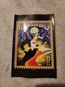 Post Card from the post office with Mambo stamp theme - bends in card - Picture 1 of 3