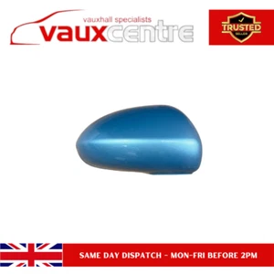 Vauxhall Corsa D E 2006+ Drivers Side GAW Oriental Blue Door Wing Mirror Cover - Picture 1 of 3