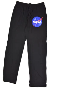Buzz Aldrin Mens NASA Black Lounge Pajama Pants New S - Picture 1 of 1
