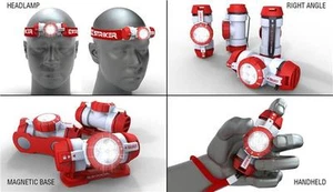 Striker cuatro en uno cápsula linterna antorcha manos libres luz de tarea camping hágalo usted mismo - Imagen 1 de 6